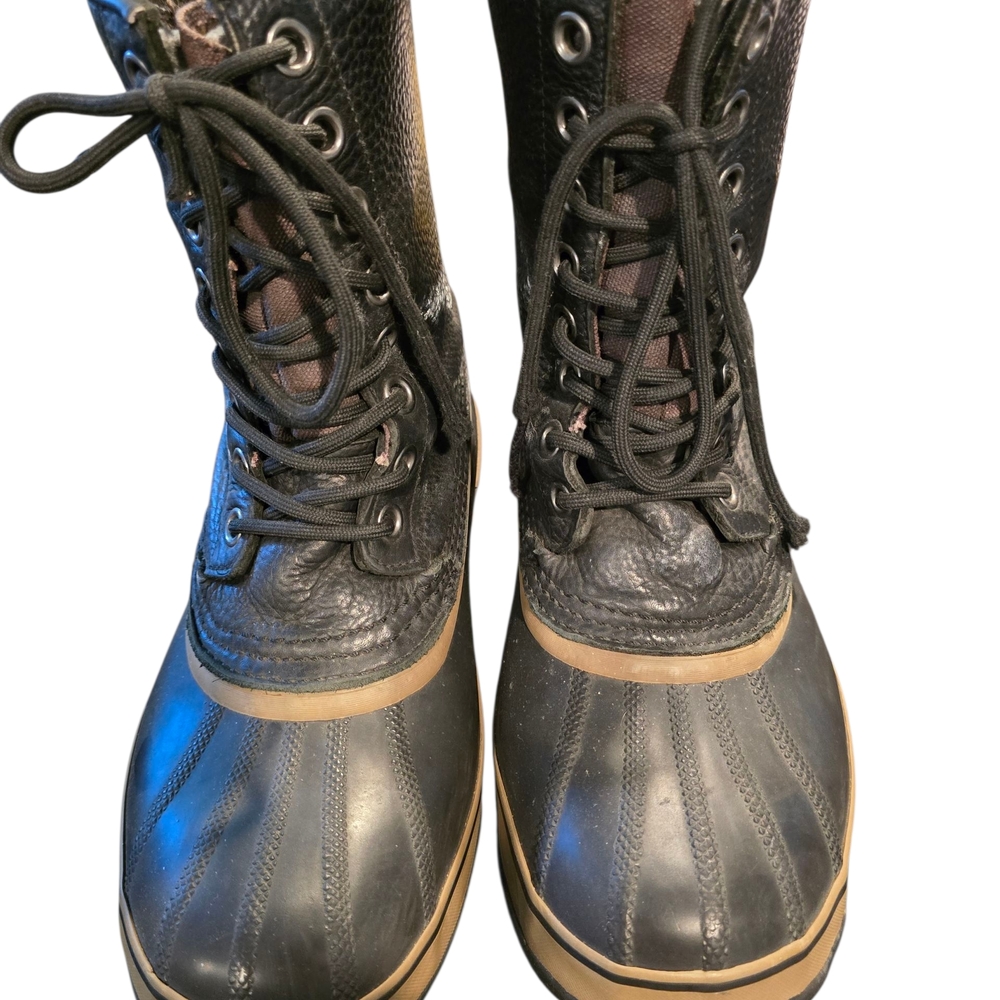 Mens Sorel Black Leather Boots US Sz 9